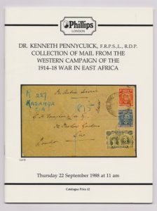 The Dr. Kenneth Pennycuick, FRPSL, Collection of Mail from the Western Campaign of the 1914-18 War in East Africa