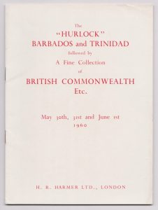 The Final Portions of the Hodsell Hurlock Collections of Barbados and Trinidad