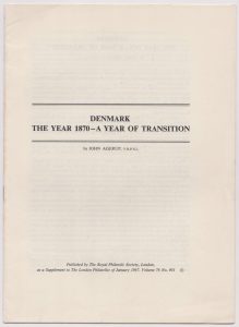 Denmark The Year 1870 - A Year of Transition